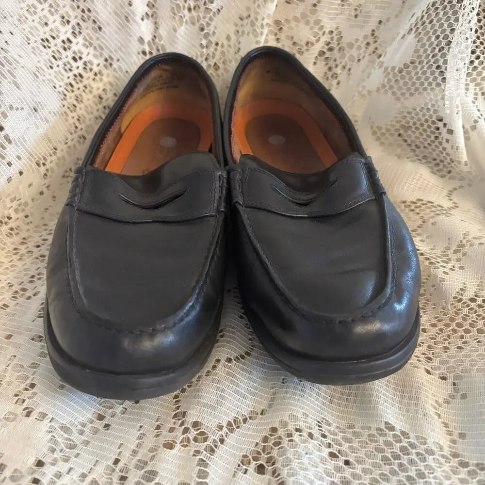 Clarks Men's Unstructured Men's US 11 W Black Leather Penny Loafers